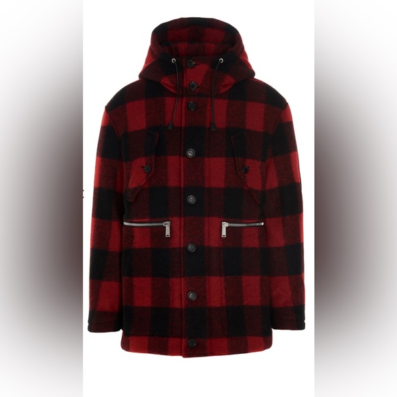 DSQUARED2 Other - DSquared2 Red and Black Plaid Winter Jacket/Coat Sz48